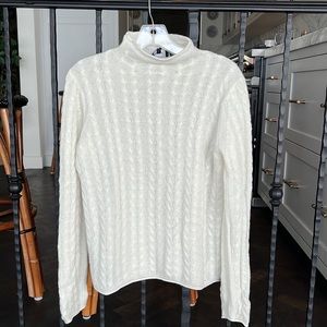 Crème Theory Cable mock neck sweater